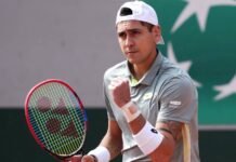 Alejandro Tabilo debutó en Roland Garros con sufrido triunfo frente al local Arthur Cazaux